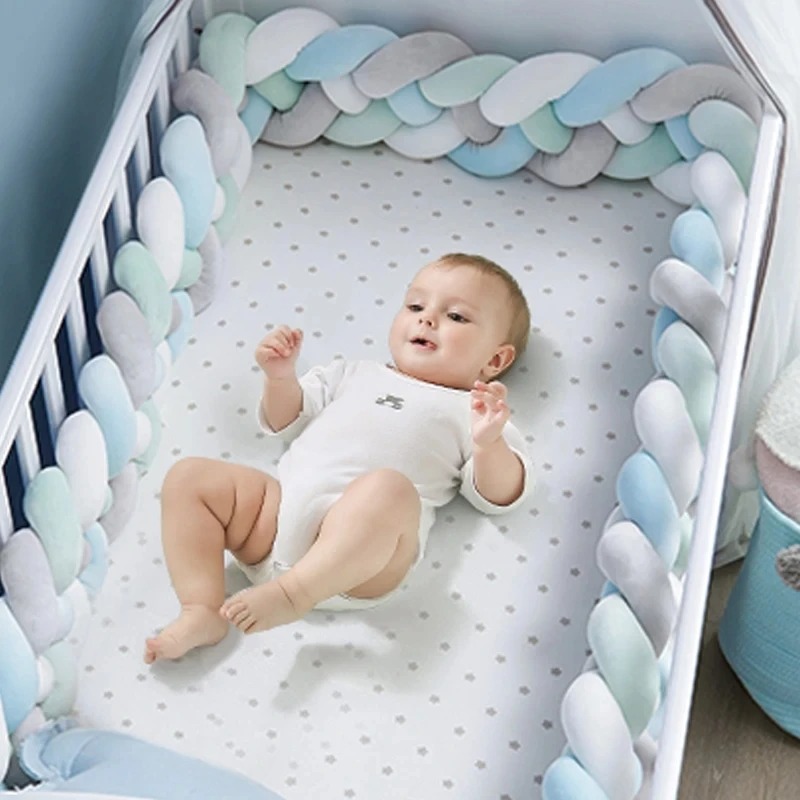 Baby Nursery Cushion - 1M/2M/3.6M Baby Wieg Beschermer Knoop Baby