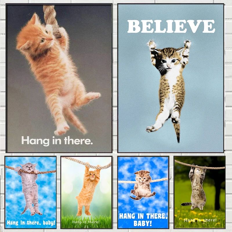 Baby Nursery Images - Hang In There Baby Leuke Kat