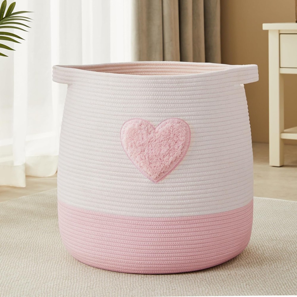 Laundry Hamper Nursery - Roze wasmand mand voor kinderen meisjes