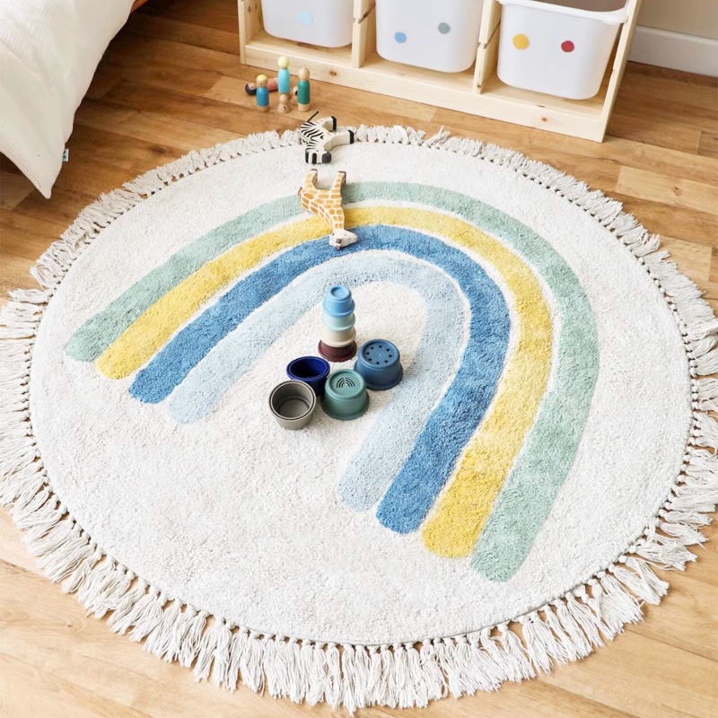 Baby Nursery Online - Babyspeelkleed Kinderkamertapijt Slaapkamer Rond vloerkleed Schattig