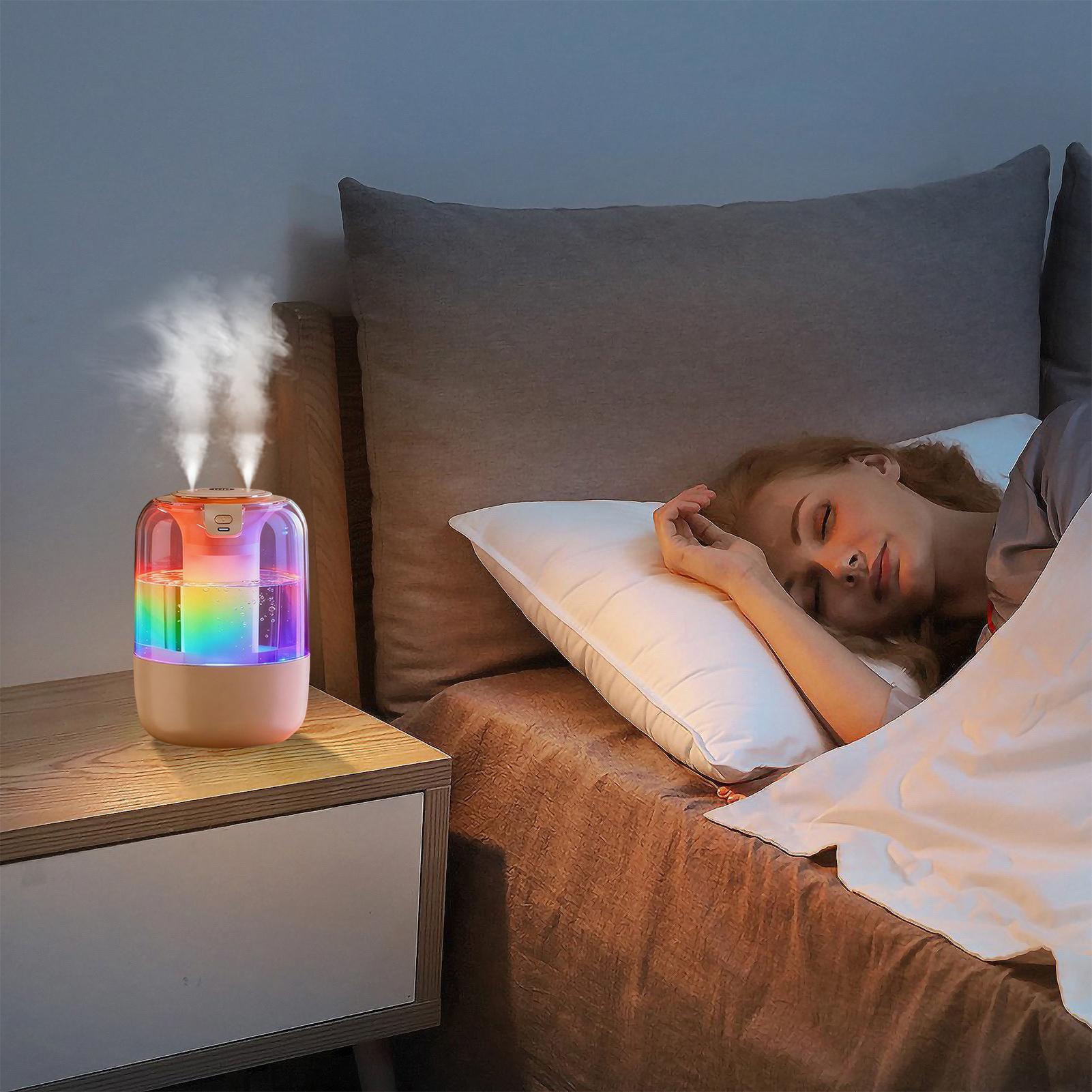 Baby Nursery Humidifier - Slaapkamerluchtbevochtiger met nachtlampje Stille luchtbevochtiger voor