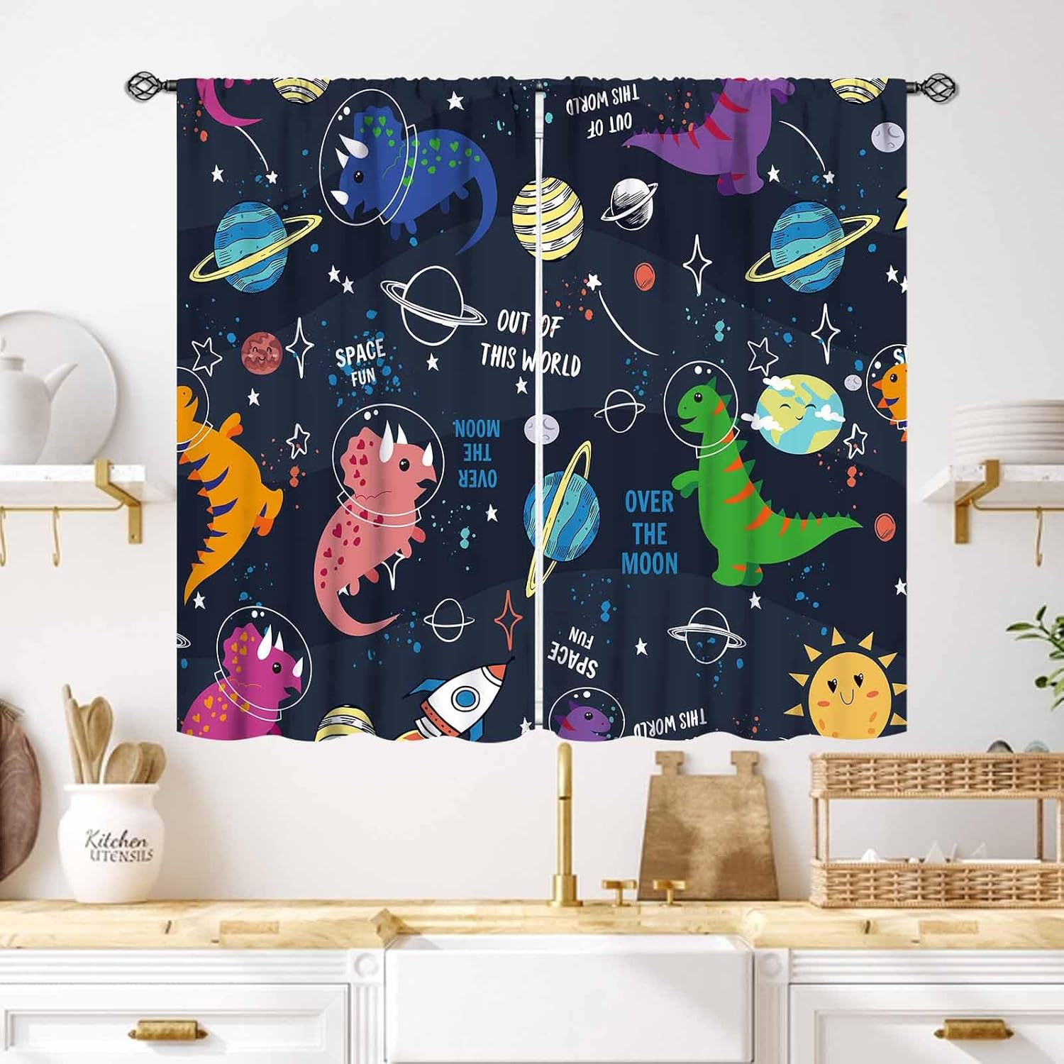 Baby Nursery Animal Theme - Dinosaurusgordijnen voor kinderkamer, cartoon dier Dino