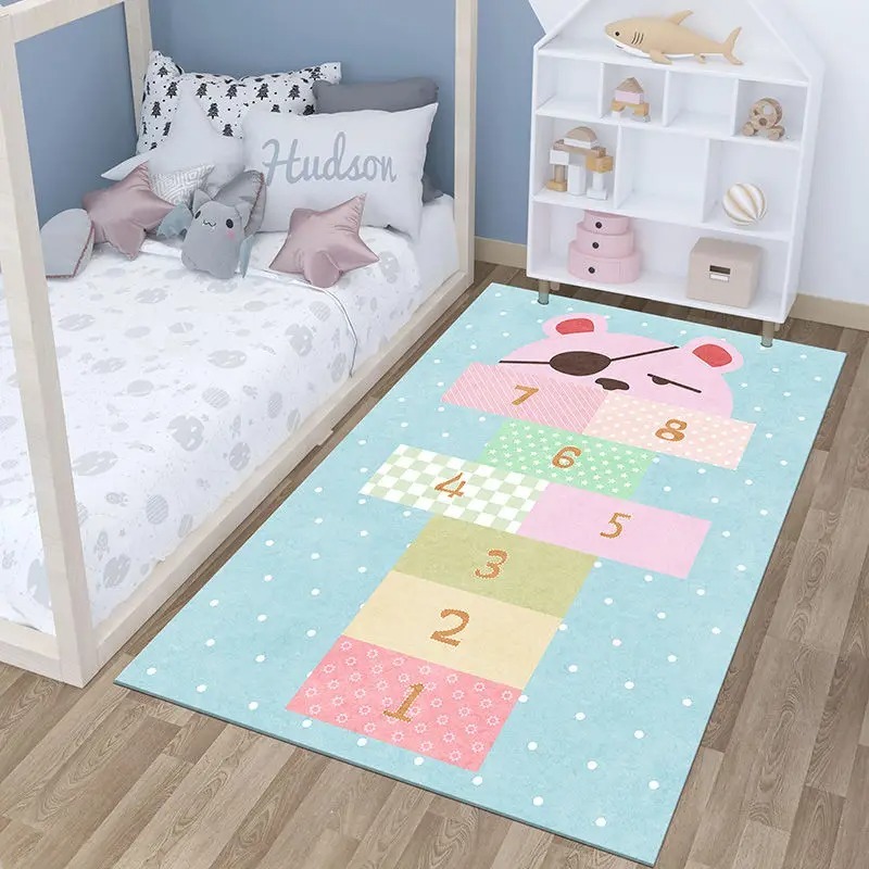 Baby Nursery Light - Lichtgrijs kinderhinkelspel tapijt voor jongen meisje