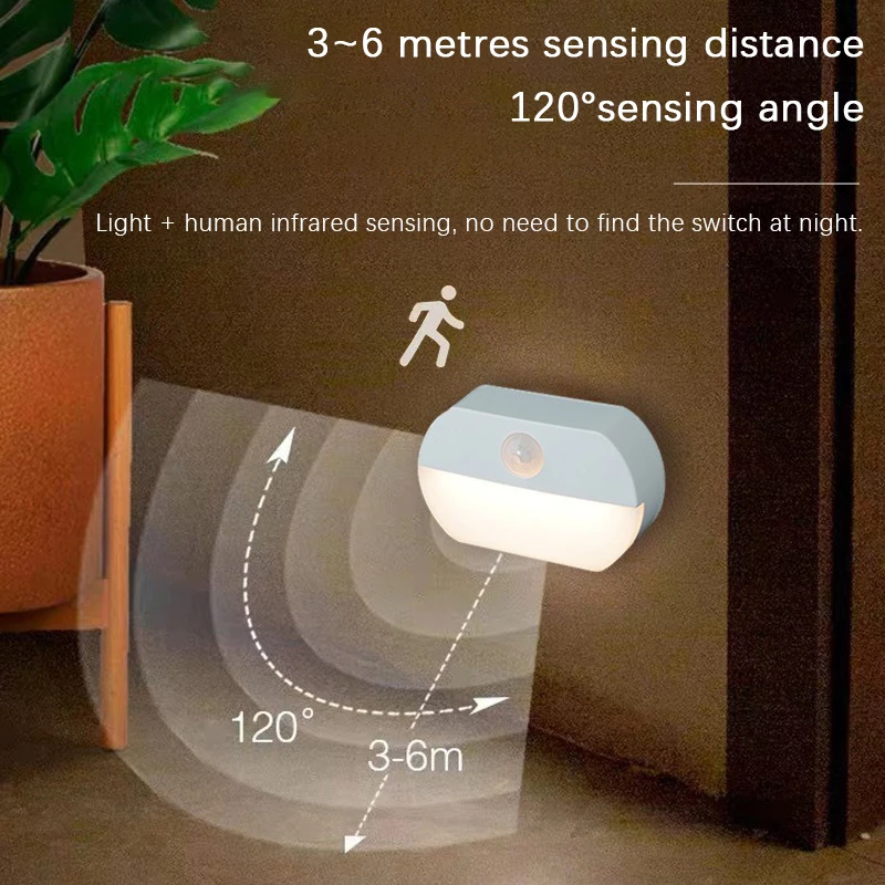 Baby Nursery Egg Light - LED Menselijk Lichaam Sensing Nachtverlichting Slaapkamer