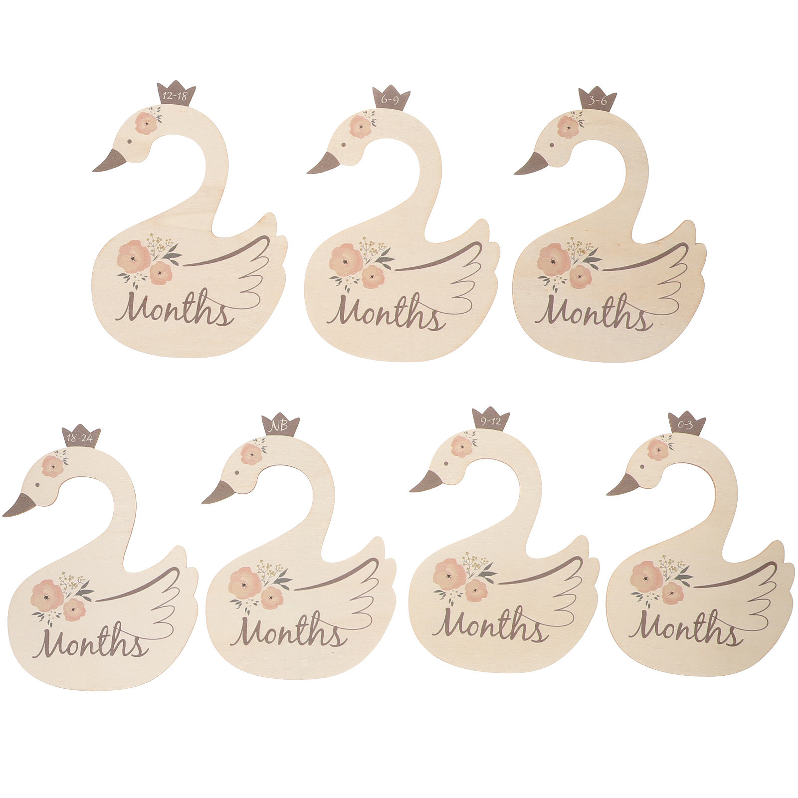 7 stuks zwanen babykleding maa - Baby Nursery Organizer recensie en prijs