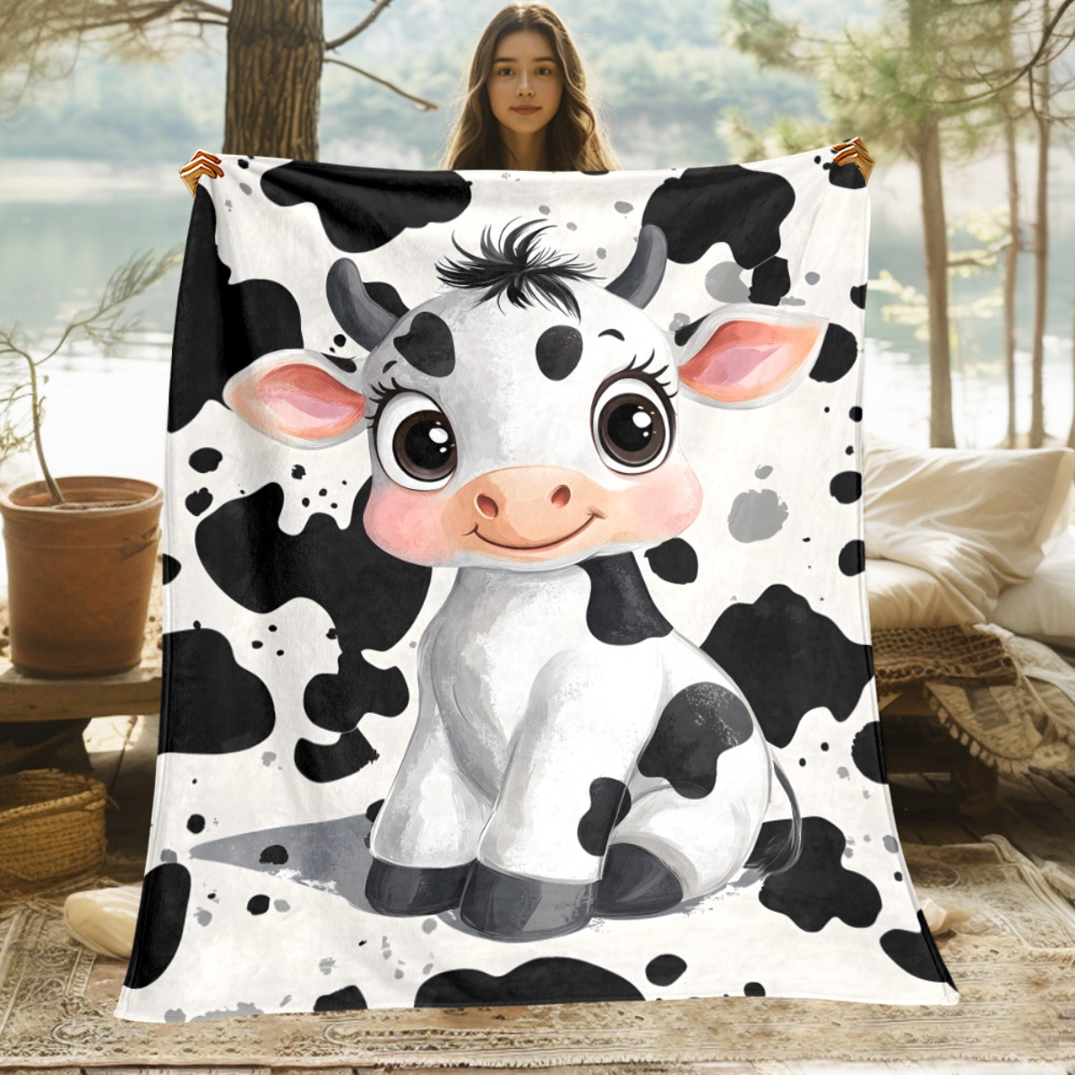 Leuke Cartoon Koe Zwart Witte  - Baby Nursery Animal Theme recensie en prijs