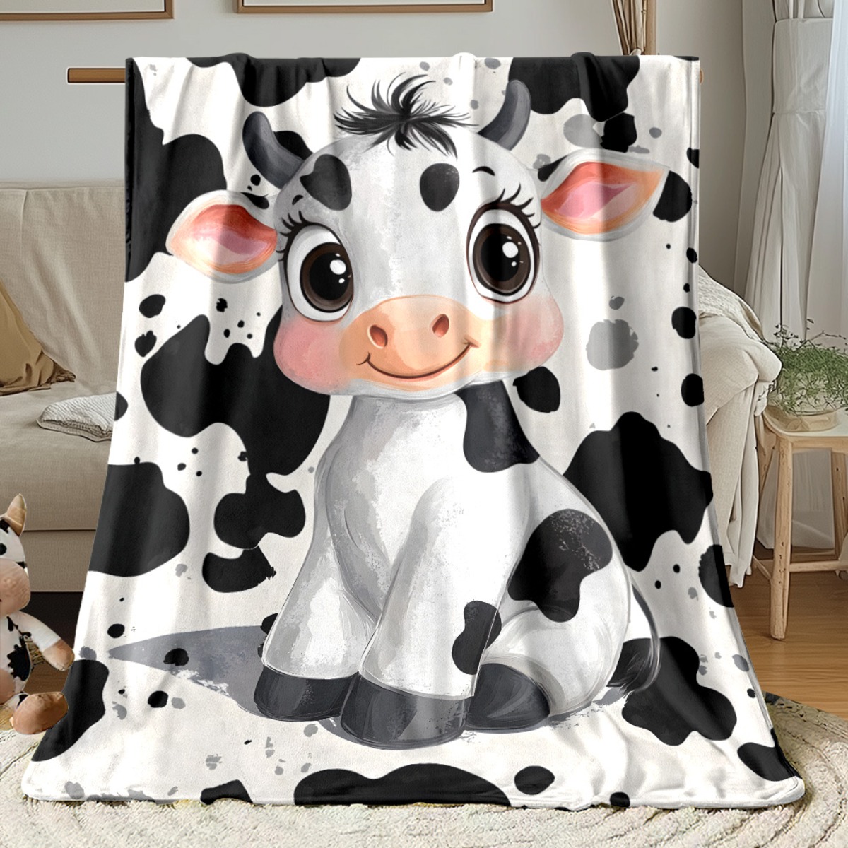 Leuke Cartoon Koe Zwart Witte  - Baby Nursery Animal Theme recensie en prijs
