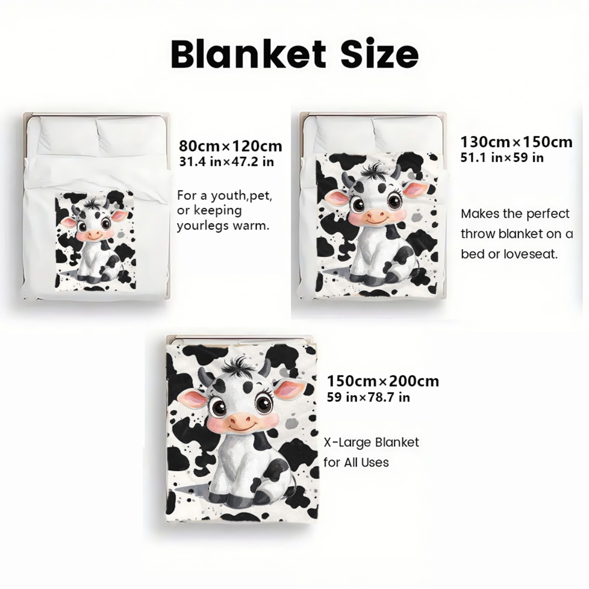 Leuke Cartoon Koe Zwart Witte  - Baby Nursery Animal Theme recensie en prijs