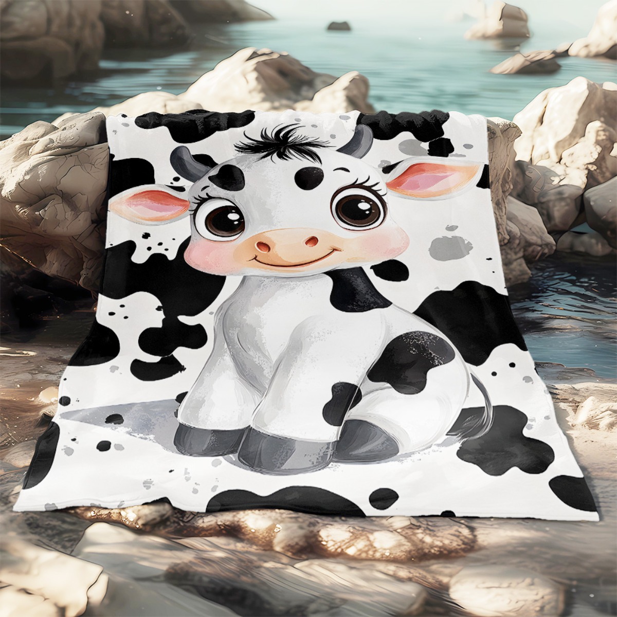 Leuke Cartoon Koe Zwart Witte  - Baby Nursery Animal Theme recensie en prijs