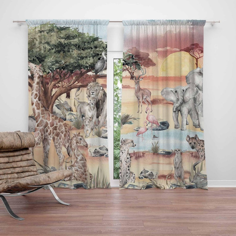 Safari Dieren Gordijn Kinderka - Blackout Curtain Nursery recensie en prijs