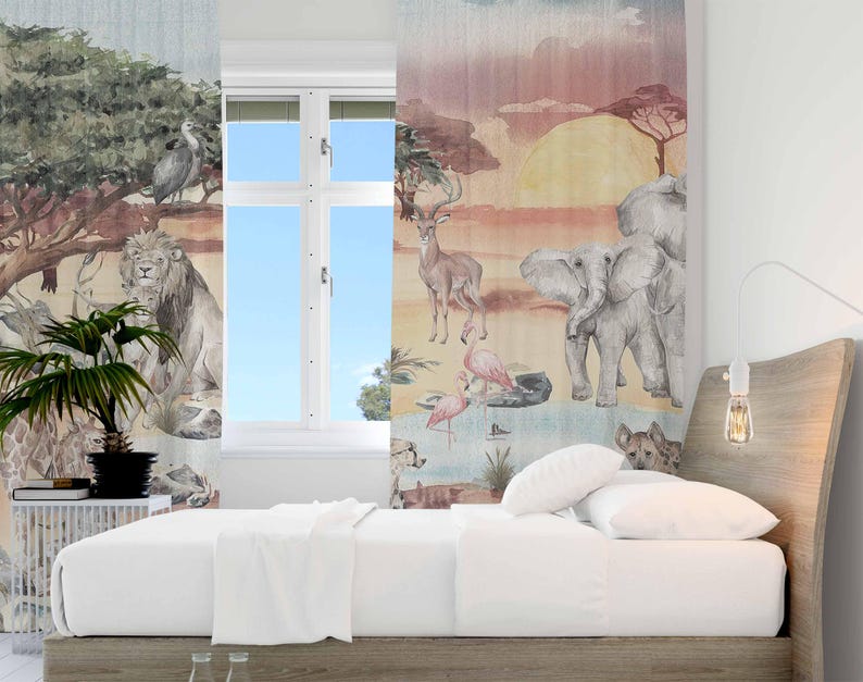 Safari Dieren Gordijn Kinderka - Blackout Curtain Nursery recensie en prijs