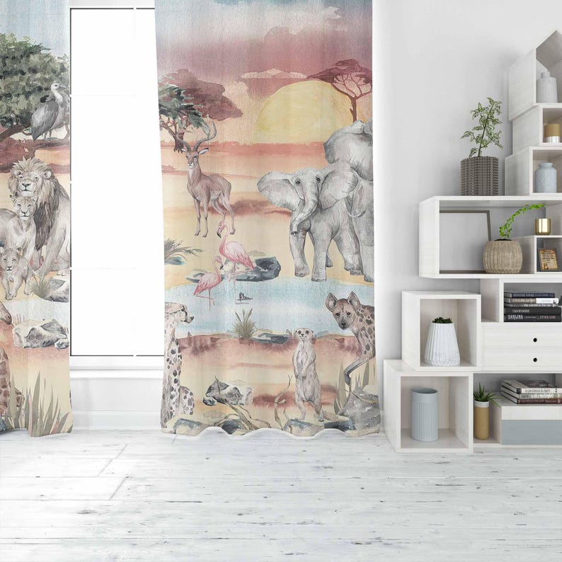 Safari Dieren Gordijn Kinderka - Blackout Curtain Nursery recensie en prijs