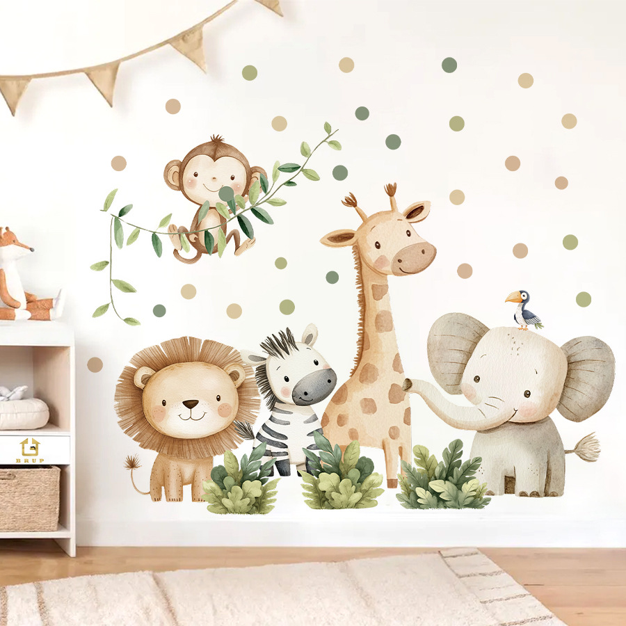 Boho bosdieren muurstickers vo - Baby Nursery Wallpaper recensie en prijs