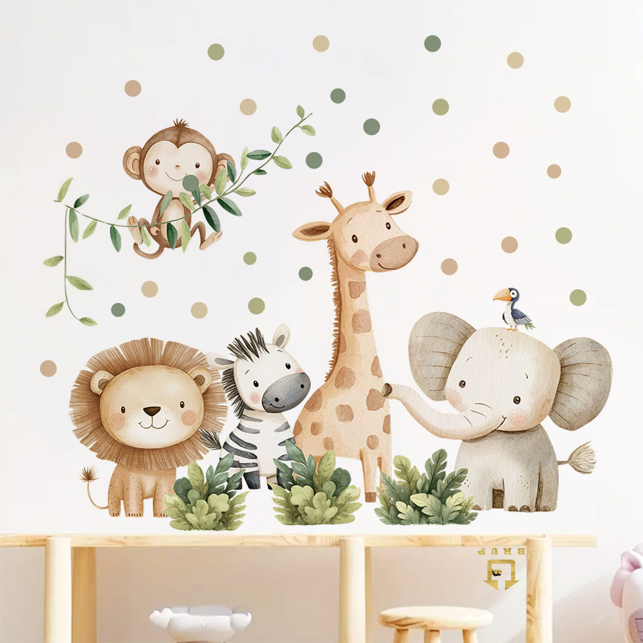 Boho bosdieren muurstickers vo - Baby Nursery Wallpaper recensie en prijs