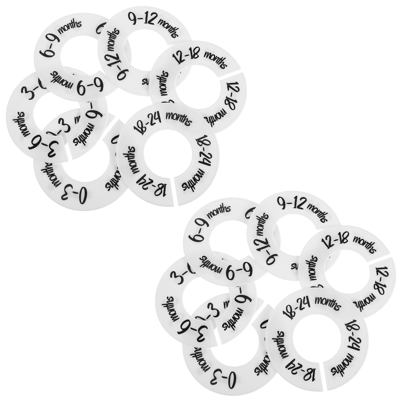 1 set ronde plastic maatverdel - Baby Nursery Closet Organization recensie en prijs