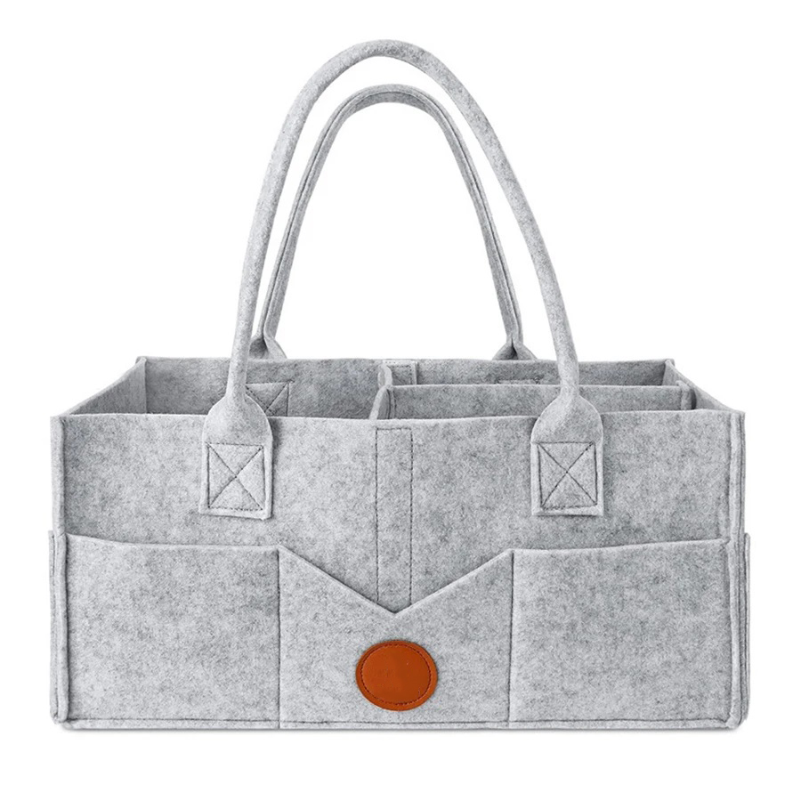Vilten luieropbergtas voor kin - Baby Nursery Organizer recensie en prijs