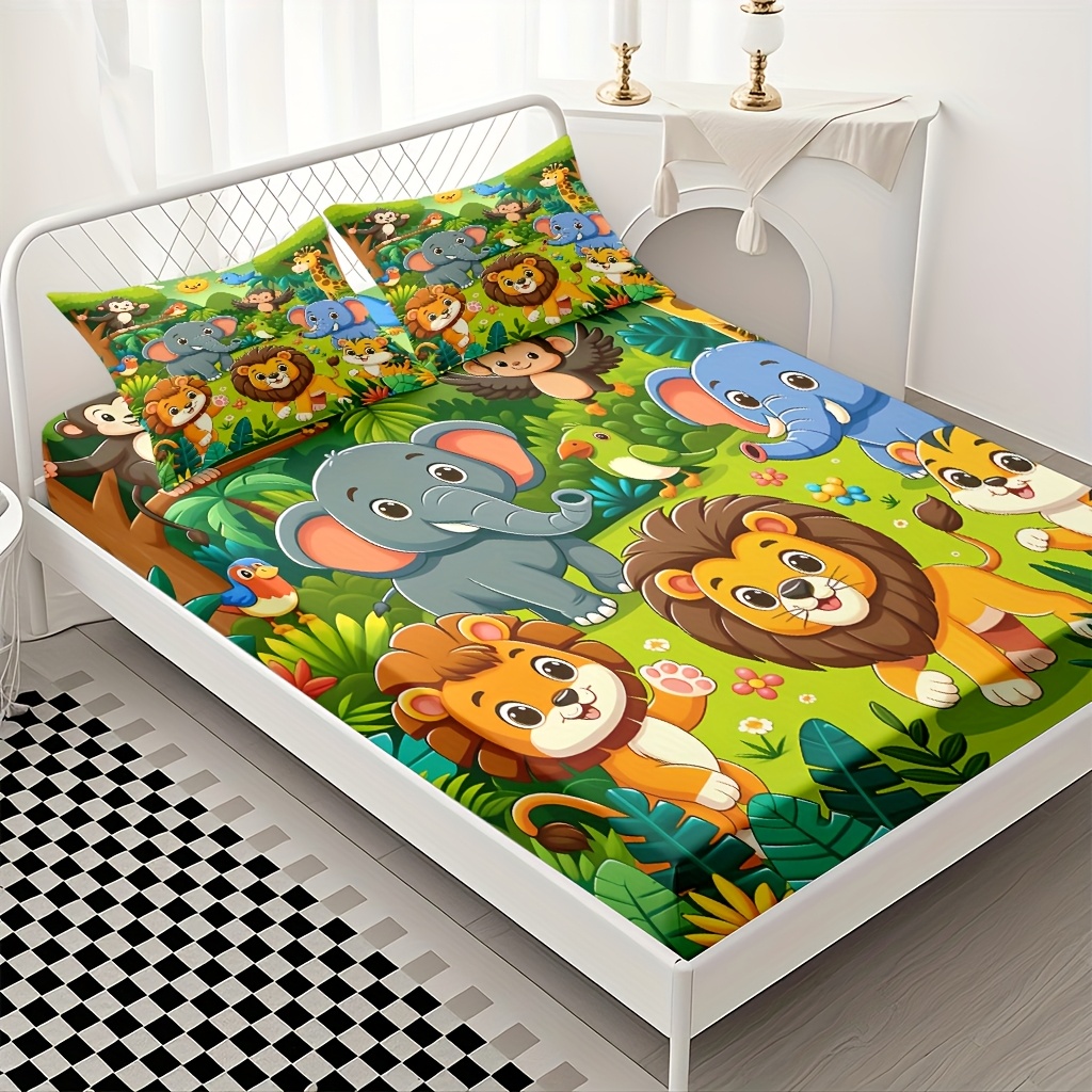 Dierenrijk-thema hoeslakenset, - Baby Nursery Animal Theme recensie en prijs
