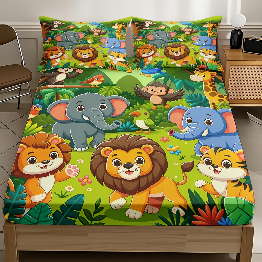Dierenrijk-thema hoeslakenset, - Baby Nursery Animal Theme recensie en prijs
