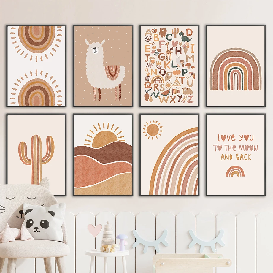 Alpaca Eenhoorn Zon Regenboog  - Baby Nursery Jungle Animals recensie en prijs