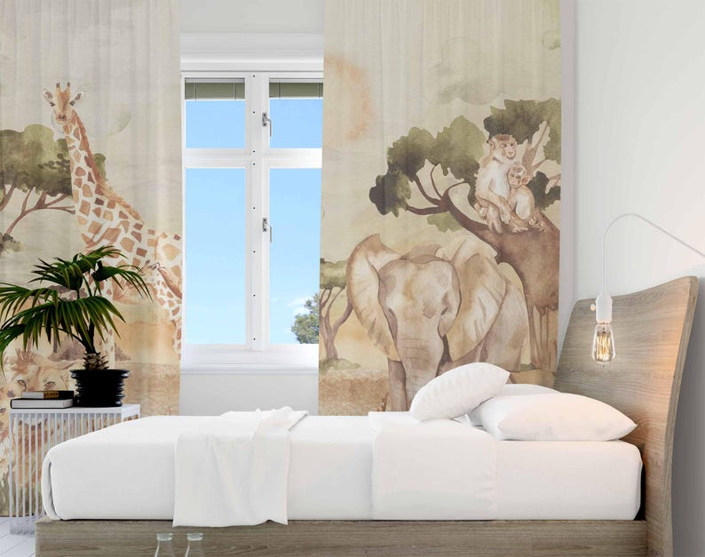 Moeder en Baby Gordijnen Safar - Blackout Curtain Nursery recensie en prijs