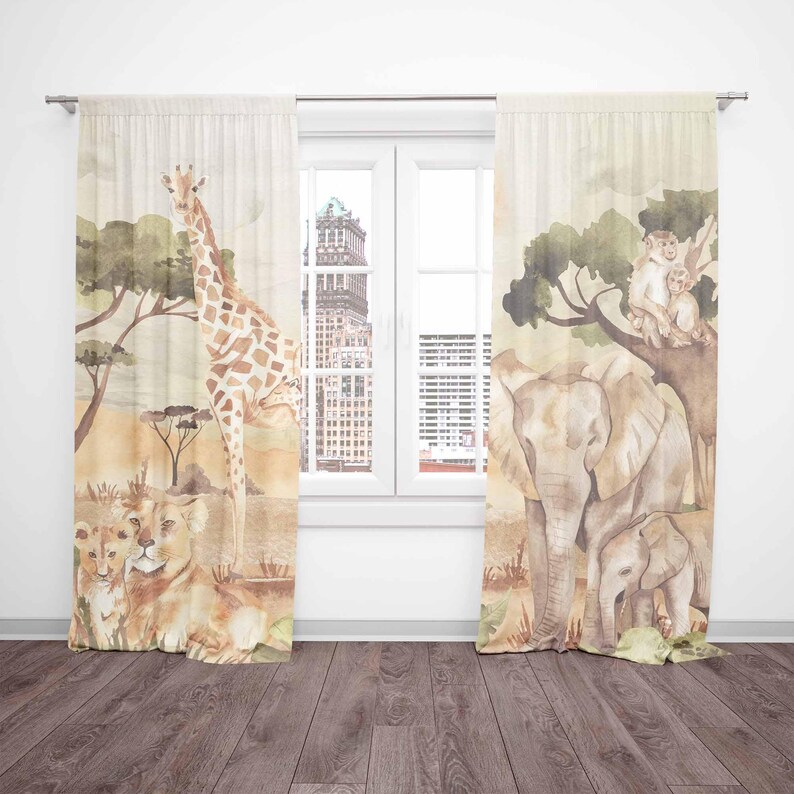 Moeder en Baby Gordijnen Safar - Blackout Curtain Nursery recensie en prijs