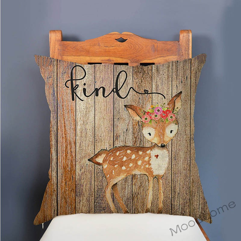 Schattige bosdieren houtstruct - Baby Nursery Cushion recensie en prijs