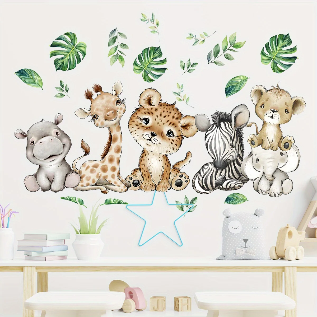 1PC Cartoon Leuke Nijlpaard Ti - Baby Nursery Wallpaper recensie en prijs