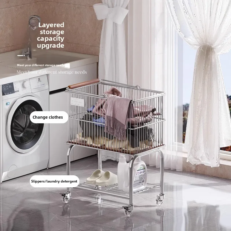 Dubbellaagse wasmand met wiele - Laundry Hamper Nursery recensie en prijs