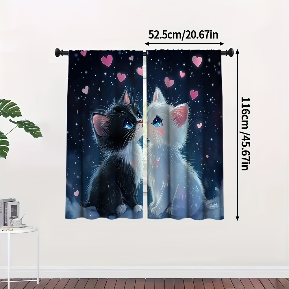 3D Romantische Katten- en Ster - Blackout Curtain Nursery recensie en prijs