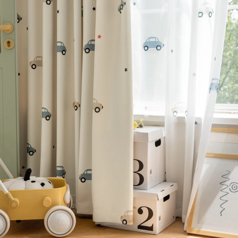 Cartoon Leuke Print Auto Patro - Blackout Curtain Nursery recensie en prijs