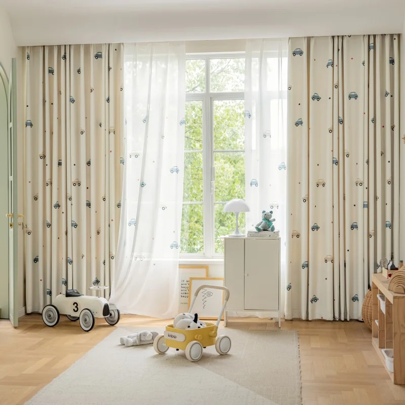 Cartoon Leuke Print Auto Patro - Blackout Curtain Nursery recensie en prijs