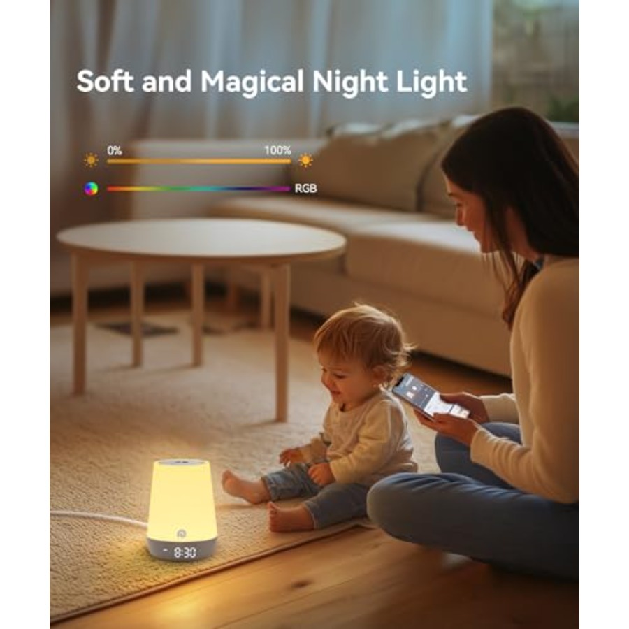 Geluidsmachine Baby - Witte Ru - Sound Sleep Trainer Clock recensie en prijs