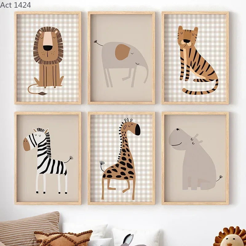 Leeuw Tijger Olifant Giraffe J - Baby Nursery Jungle Animals recensie en prijs