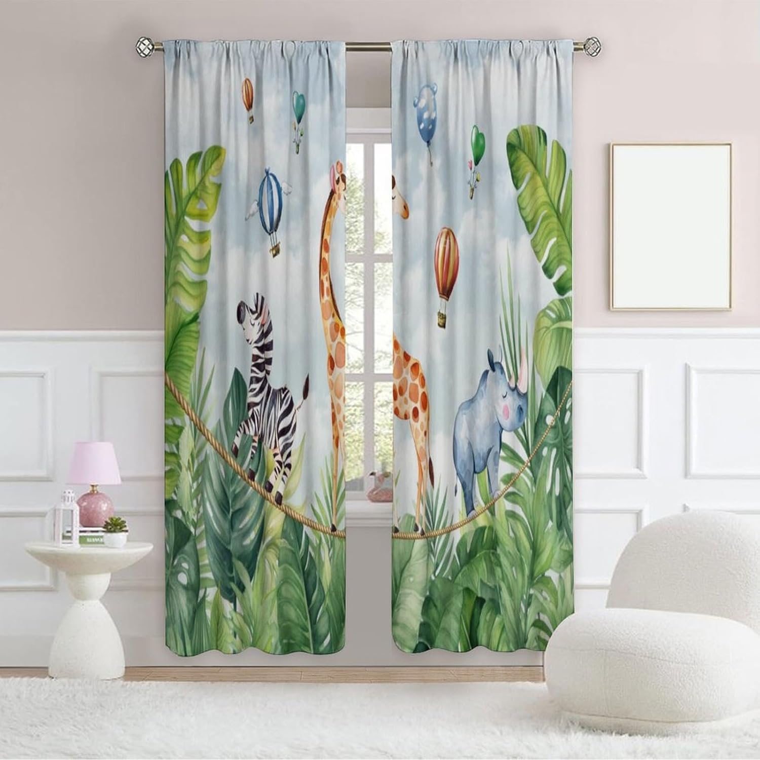 Safari, jungle, verduisterings - Blackout Curtain Nursery recensie en prijs