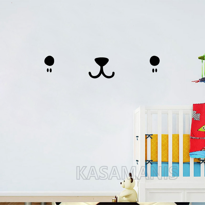 Leuke Kawaii Gezicht Wall Art  - Baby Nursery Labels recensie en prijs