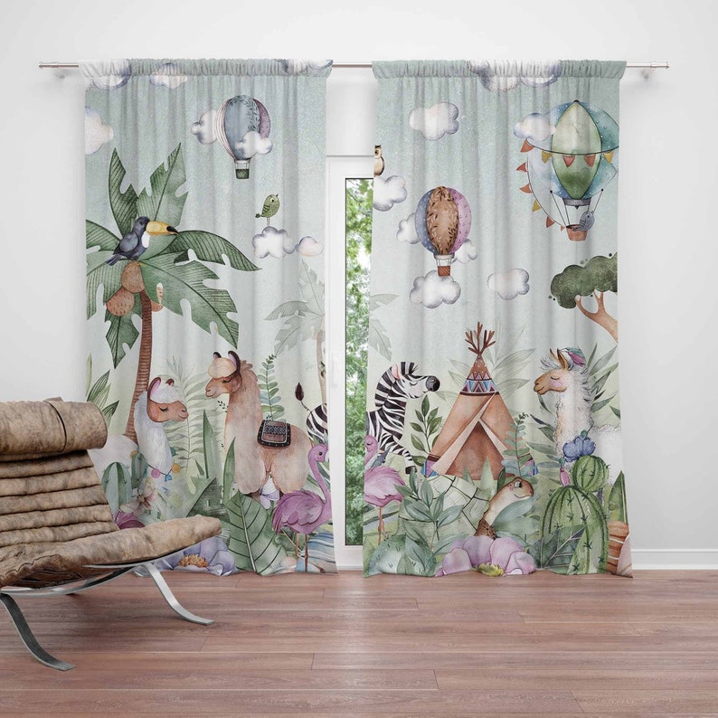 Safari Dieren Feest Kinderkame - Blackout Curtain Nursery recensie en prijs