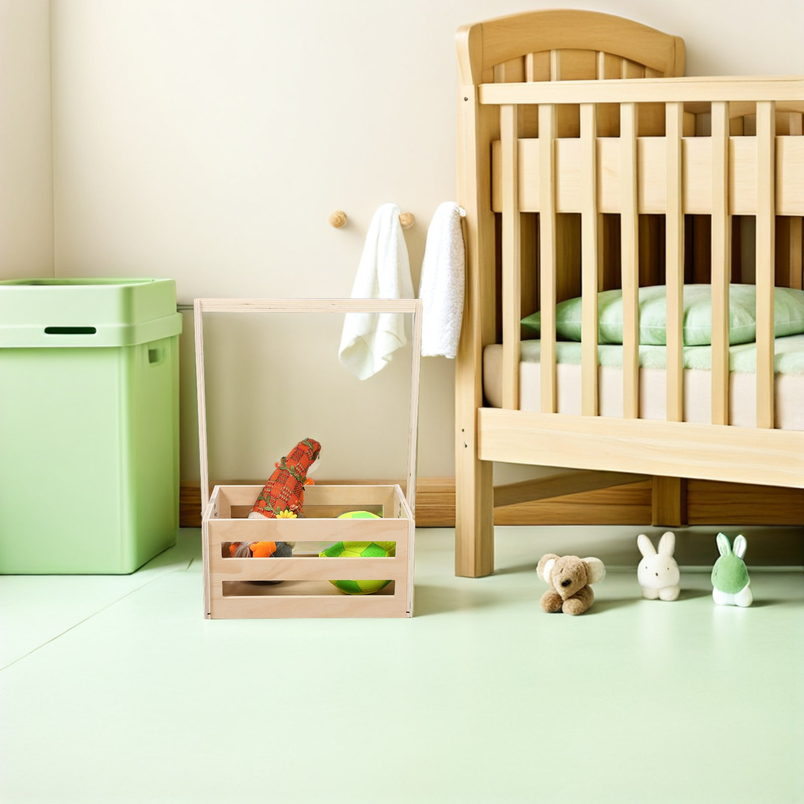 Vintage houten opbergkist voor - Baby Nursery Organizer recensie en prijs