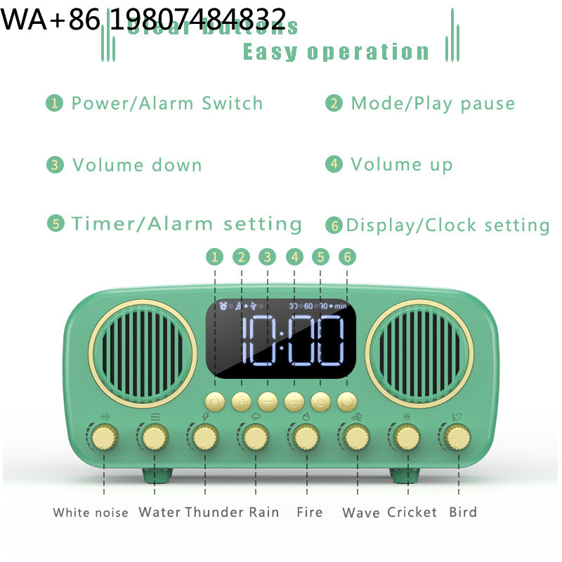 Retro Desktop Slaaptrainer Dra - Sound Sleep Trainer Clock recensie en prijs