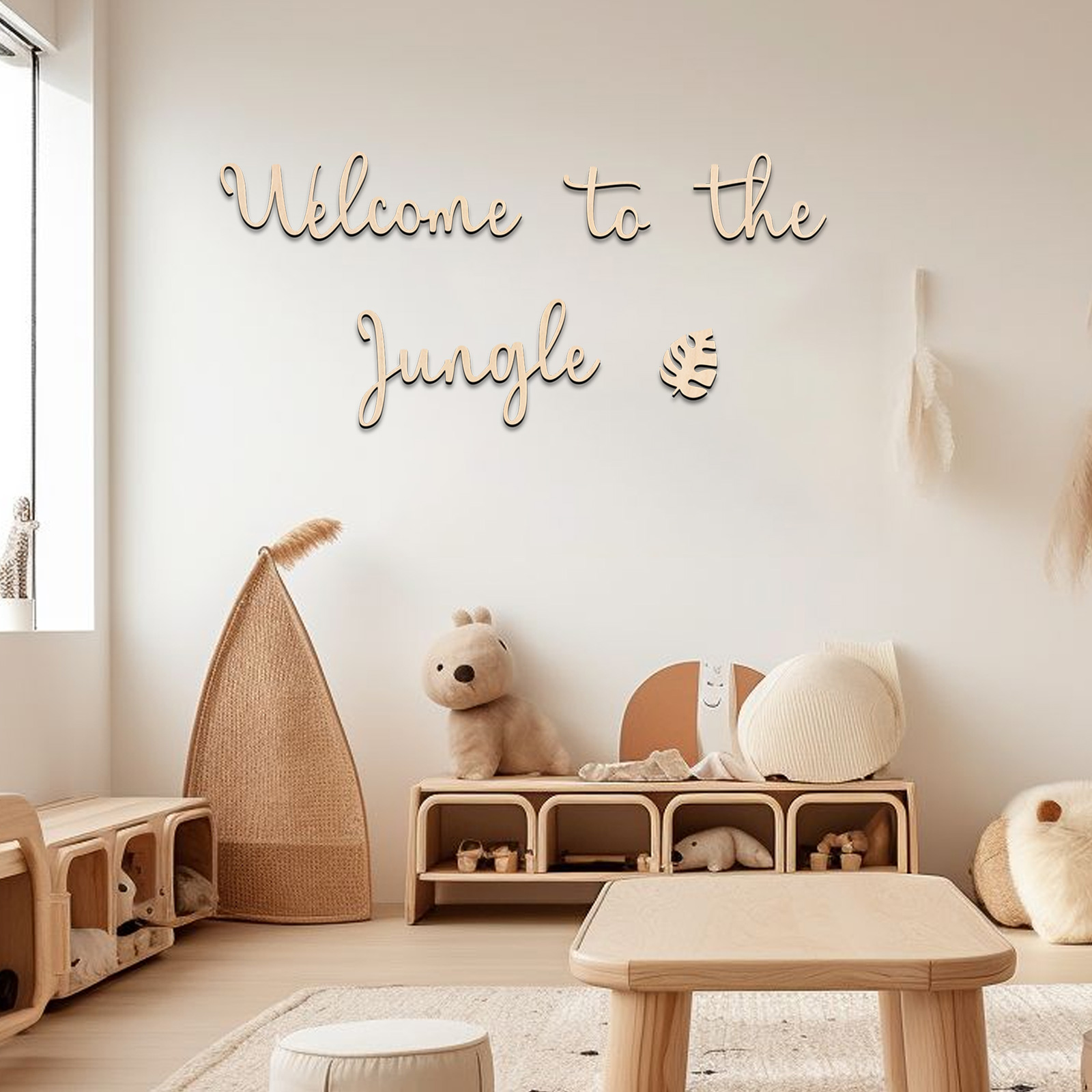 Welkom bij de Jungle houten bo - Baby Nursery Jungle Animals recensie en prijs
