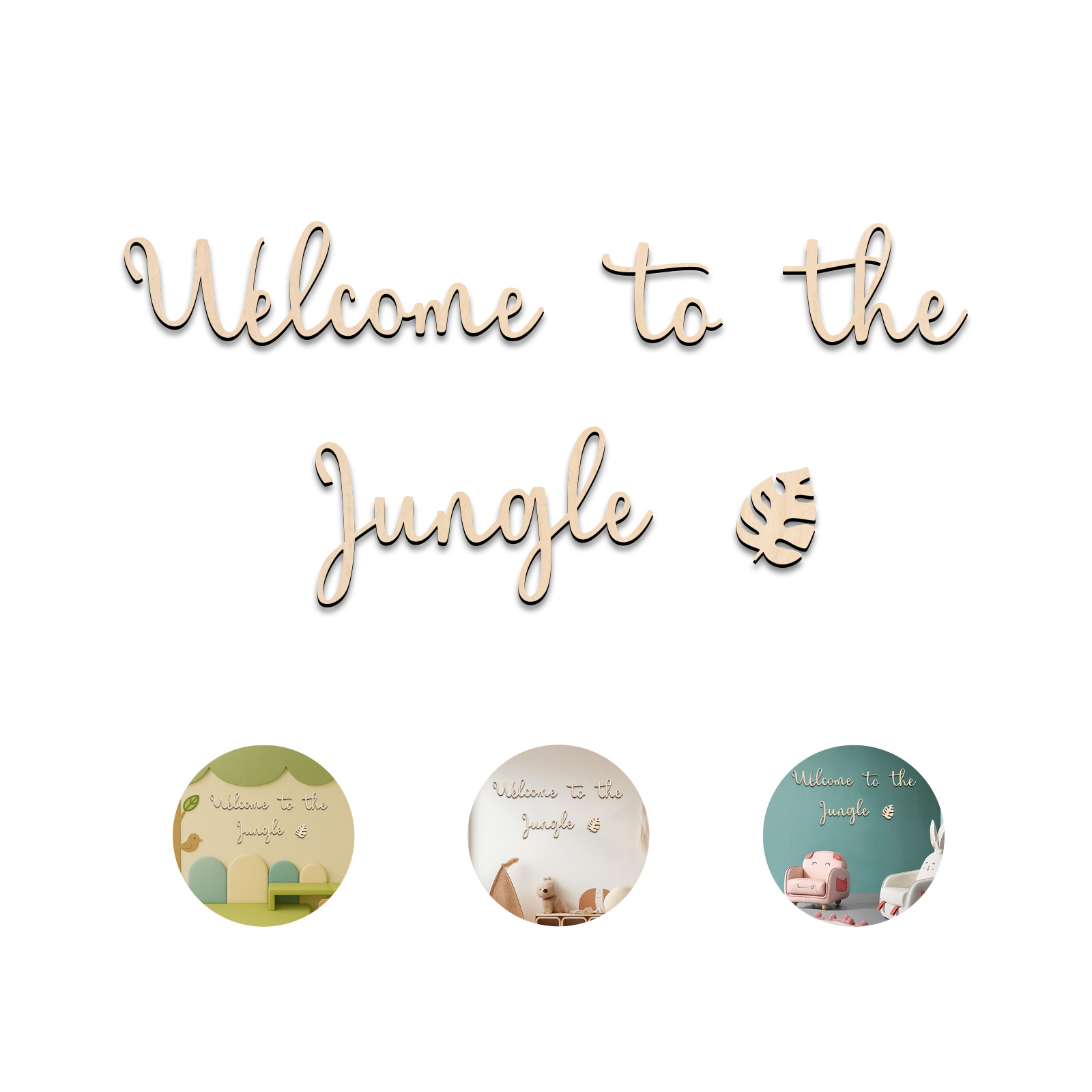 Welkom bij de Jungle houten bo - Baby Nursery Jungle Animals recensie en prijs