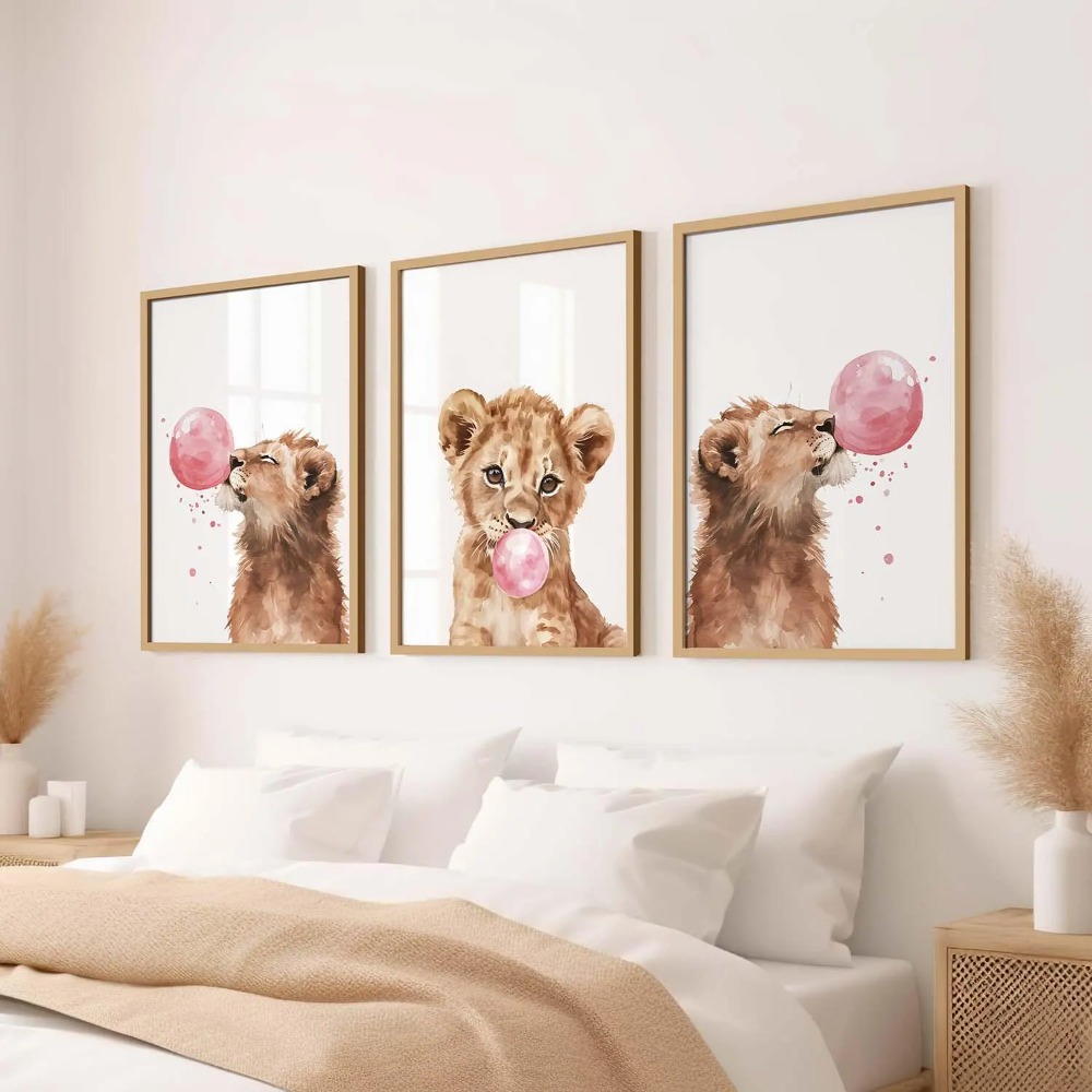 Leeuwenwelpen wanddecoratie se - Baby Nursery Animal Theme recensie en prijs