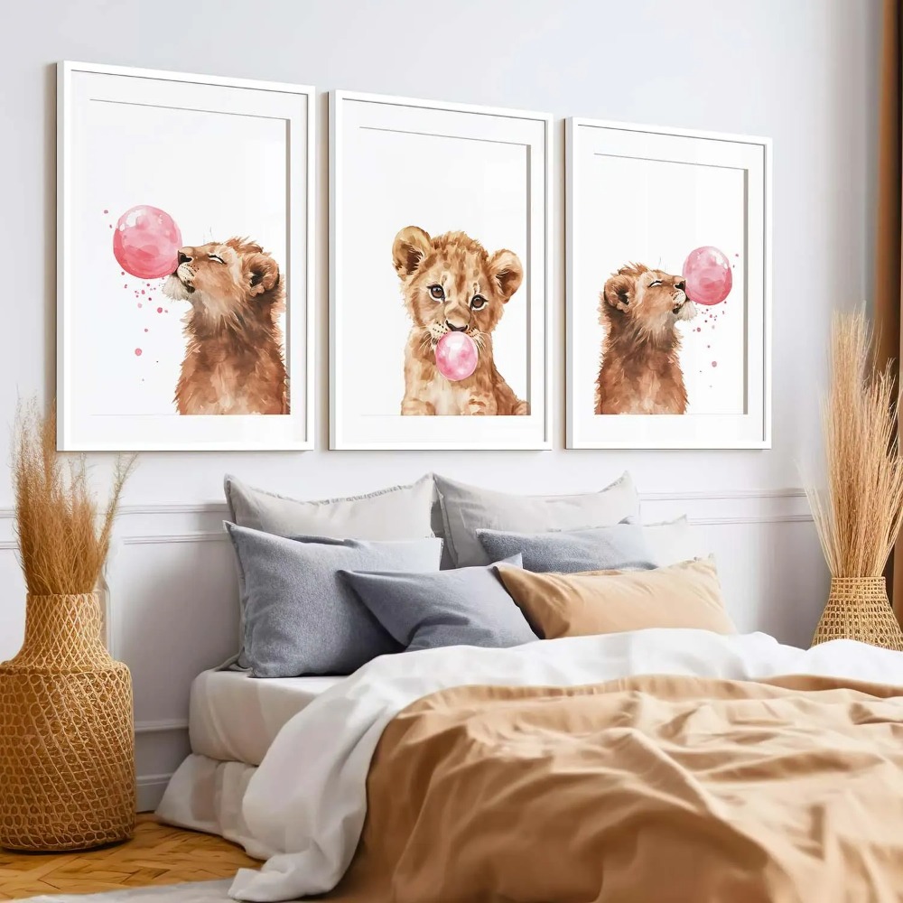 Leeuwenwelpen wanddecoratie se - Baby Nursery Animal Theme recensie en prijs