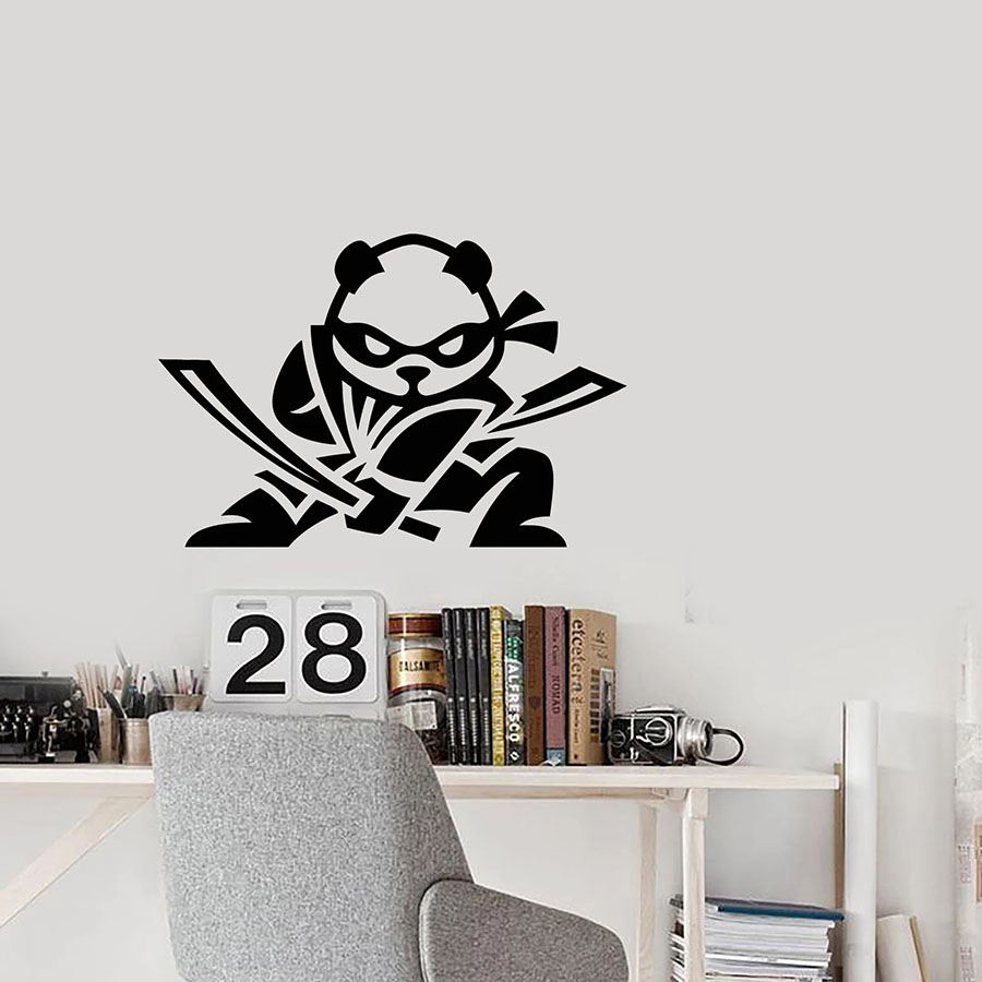 Cartoon Baby Panda Muurtattoo  - Baby Zone Nursery recensie en prijs