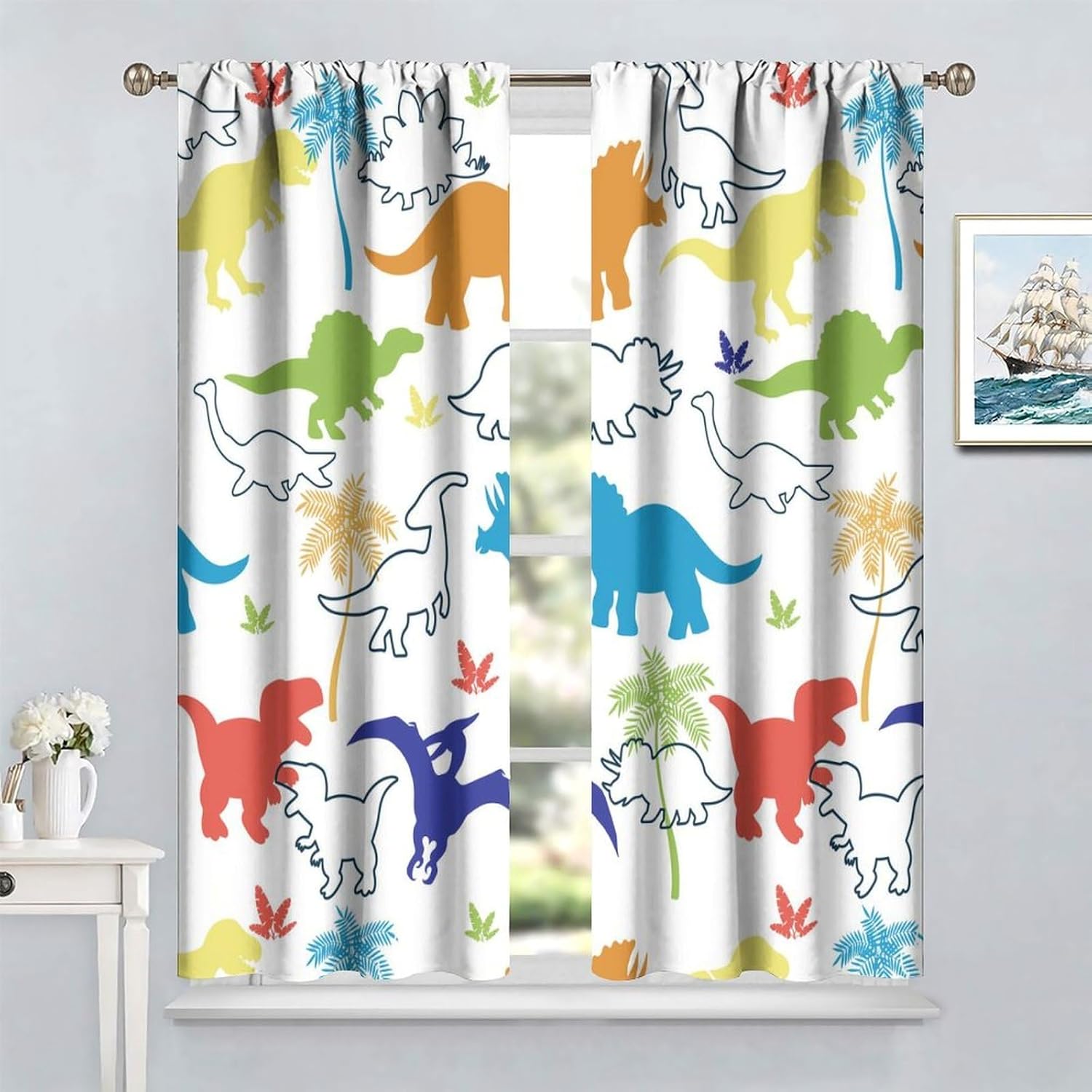 Dinosaurus kindergordijnen, ca - Blackout Curtain Nursery recensie en prijs