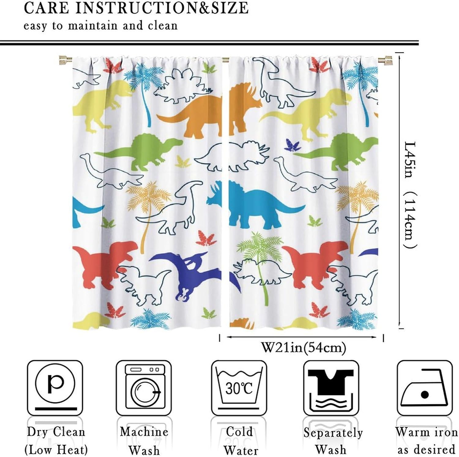 Dinosaurus kindergordijnen, ca - Blackout Curtain Nursery recensie en prijs
