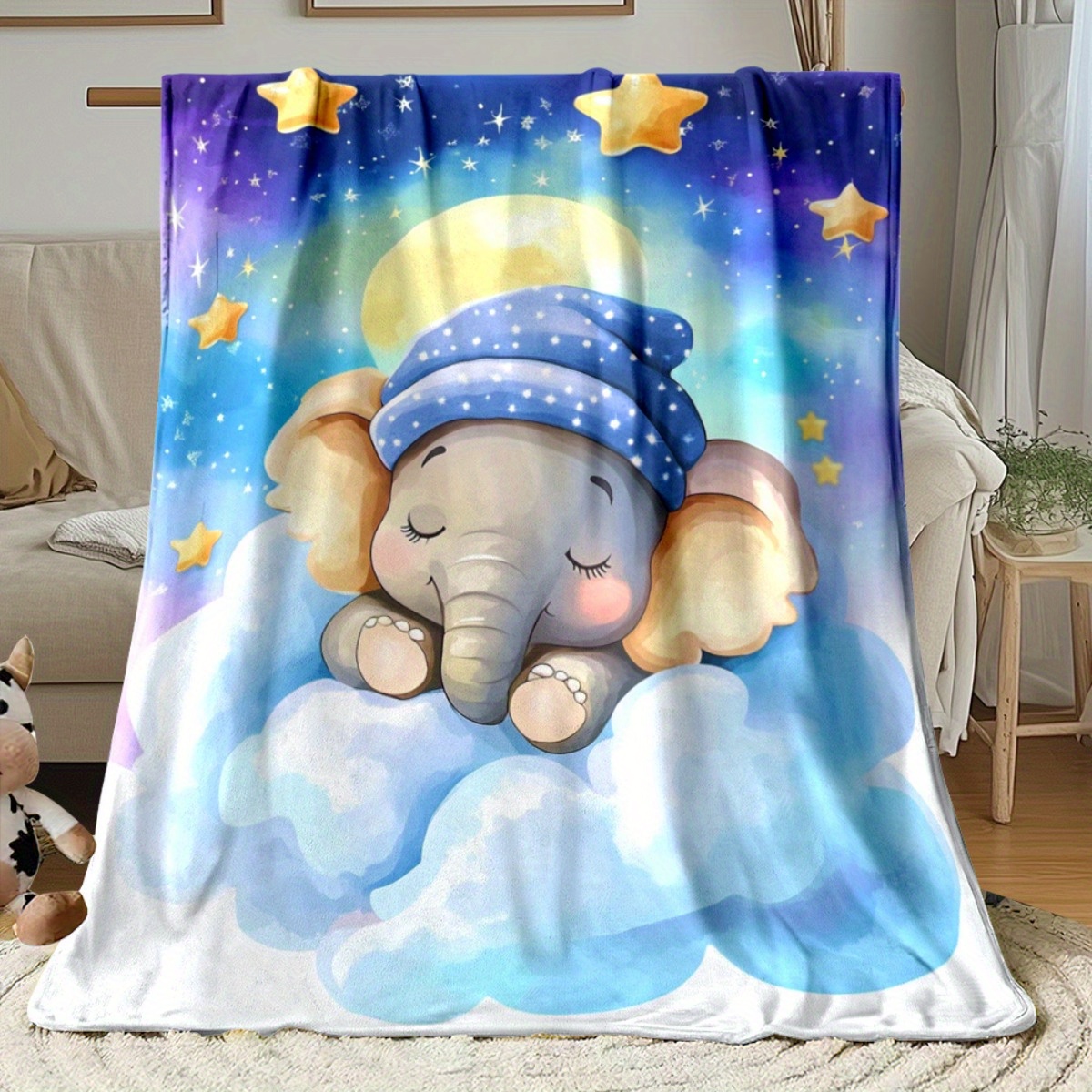 Slapende babyolifant wolk ster - Baby Nursery Animal Theme recensie en prijs
