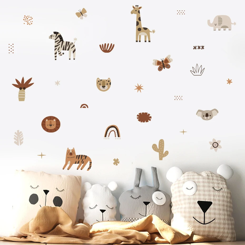 Cartoon Afrika Dieren Olifant  - Baby Nursery Wallpaper recensie en prijs