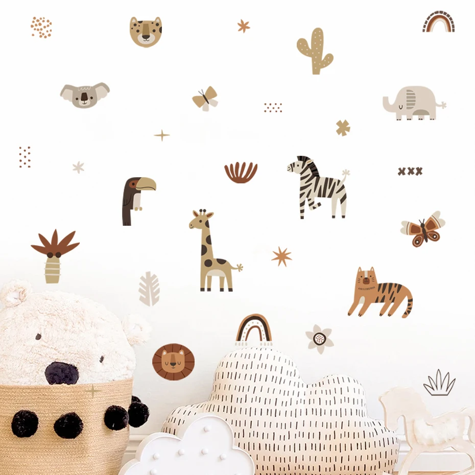 Cartoon Afrika Dieren Olifant  - Baby Nursery Wallpaper recensie en prijs